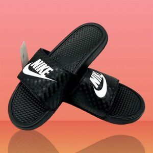 Nike Women's Benassi JDI Slide Sandals Black Size 11